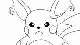 Raichu Coloring Angry sketch template