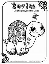 Coloring Pages Baby Turtle Animal Cuties Pet Shop Cute Kids Littlest Cutie Colouring Printable Planet Adult Creative Sheets Print Book sketch template