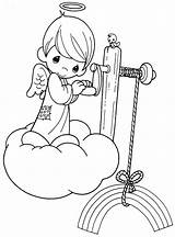 Precious Moments Angel Coloring Pages Drawing Rainbow Angels Printables Cartoon Para Cloud Printable Lineart Tattoo Child Getdrawings Color Colorear Drawings sketch template