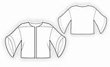 Pattern Bell Sewing Sleeves Drawing Technical Lekala Jacket sketch template