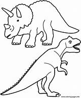 Triceratops Tyrannosaurus Ausmalbild Triceratopo Dinosaure Raskrasil sketch template