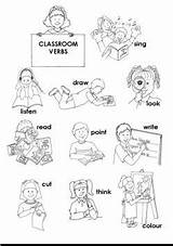 Verbs Classroom Language sketch template