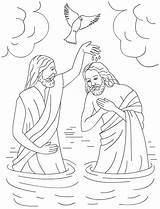 Jesus Baptism Coloring Colorig Color Loves sketch template
