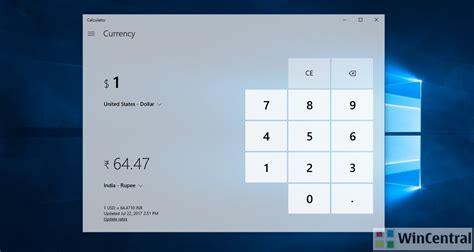 windows  calculator app update adds currency converter feature