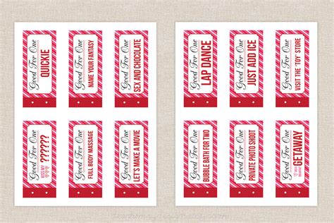 naughty coupon book printable valentine s day by