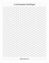 Isometric Paper Grid Drawing Printable Cm Graph sketch template
