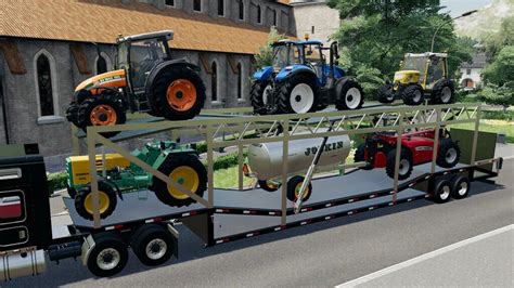 mod car transport trailer  farming simulator  mod ls mod