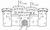 Coloring Kids Castle Pages Drawing Printable Castles Medieval sketch template
