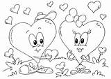 Hearts Conversation Coloring Pages Heart Getdrawings sketch template