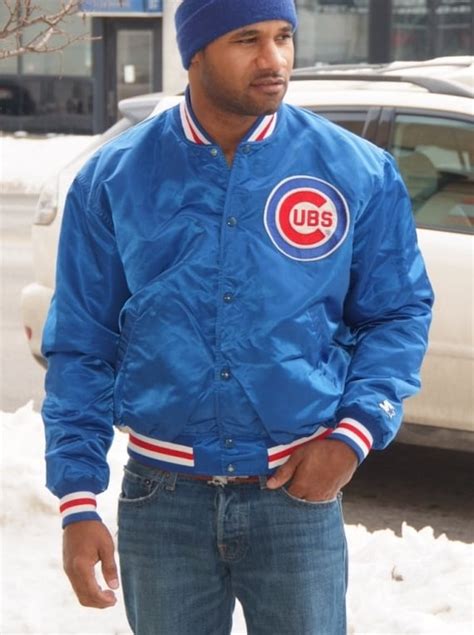 vintage mens  chicago cubs satin jacket  socalledjunk