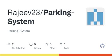 github rajeevparking system parking system