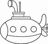 Submarine Coloring sketch template