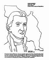 Monroe James Coloring Pages Printables Madison Color Presidents President Usa Go 5th Kids Print Next Back Comments sketch template