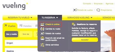 como hacer el check    vueling