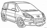 1007 Peugeot sketch template