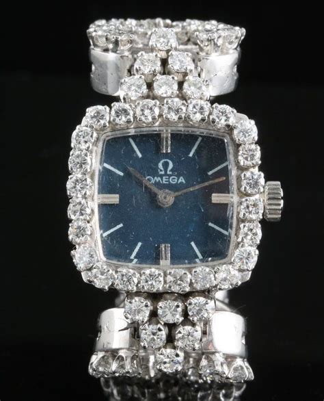 aktuell  den catawiki auktionen omega diamantuhr   gold diamanten diamant armbanduhr