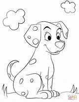 Dog Coloring Dalmatian Pages Cute Drawing Spots Printable Template Without Puppy Color Doberman Pinscher Print Animals Templates Getdrawings Pupp Dogs sketch template