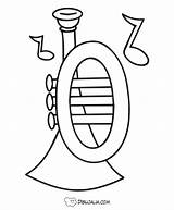 Dibujalia Arpa Instrumento Trompeta Divertido Acordeon Maracas Musicales sketch template