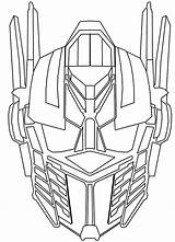 Optimus Prime Coloring Face Head Pages Sketch Drawing Printable Color Template Kids D124 Print Redbubble Getcolorings sketch template