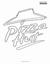 Coloring Pages Logo Pizza Hut Logos Fun sketch template