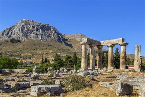 oude korinthe  griekenland gefilmd met drone