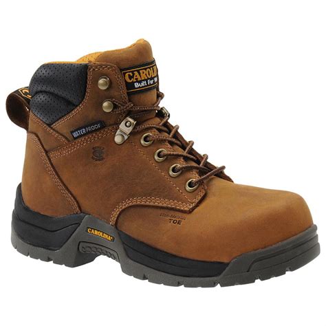 womens carolina  waterproof broad safety toe boots  work boots  sportsmans guide