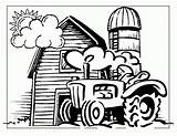 Coloring Tractor Pages Farm Barn Printable Print Online Ecoloringpage Wednesday August sketch template