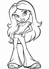 Coloring Pages Bratz Printable Drawing Kids Doll Colouring Print Sheets Book Drawings Girls Lips Disney Coloriage Adult Posed Catwalk Paintingvalley sketch template