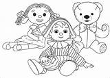 Andy Coloring Pages Pandy Sitting Griffith Looby Loo Fun Teddy Template sketch template