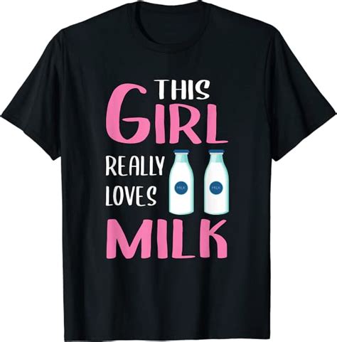 womens t this girl really loves milk t shirt uk clothing