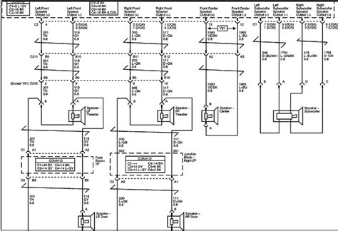schematics  diagrams  chevrolet tahoe  radio amplifier  sound system speakers