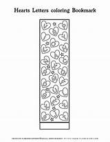 Bookmark Coloring Hearts Planerium Valentines Login Letters sketch template