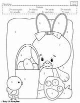 Easter Coloring Spanish Differentiated Numbers sketch template