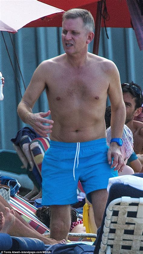 jeremy kyle shows off his youthful body as he enjoys a beach break in