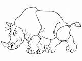 Rinoceronte Colorir Zangado Colorironline sketch template