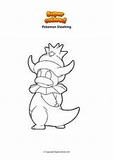 Slowking Pokemon Supercolored Samurott sketch template