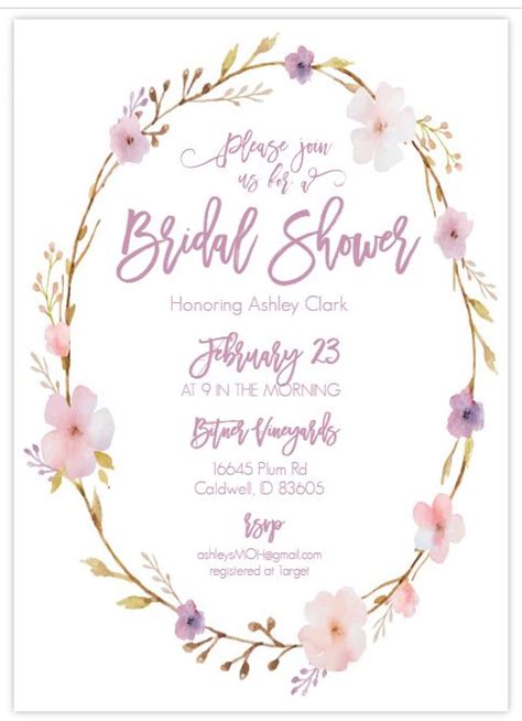 printable bridal shower invitations  style