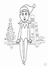 Elf Shelf Coloring Pages Christmas Printable Color Sheets Print Getcolorings Excellent Popular Birijus sketch template
