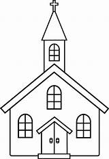 Church Coloring Pages Drawing Kids Color House sketch template