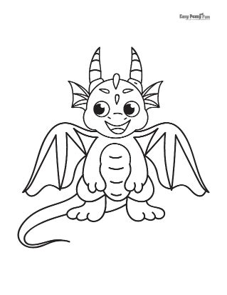 dragon coloring pages  printable sheets easy peasy  fun