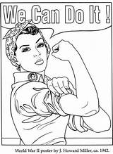 Coloring Pages International Printable Womens Women Riveter Rosie sketch template