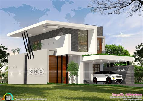 ultra modern contemporary house design  sq ft kerala home design  floor plans