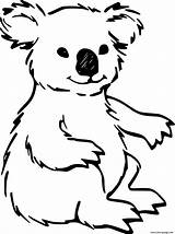 Koala Sits Printable sketch template