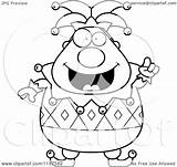 Coloring Pudgy Jester Idea Pages Hoodwinked Clipart Cartoon Outlined Vector Too Thoman Cory Template sketch template