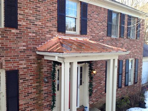 pin   ewing  portico portico design porch remodel copper roof porch