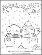 Snowman Snowwoman sketch template