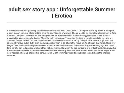 adult sex story app unforgettable summer erotica