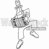 Djart Accordion Dancing Playing Cartoon Man Wackystock sketch template