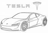 Tesla Printable Voiture Onlinecoloringpages Transportation sketch template