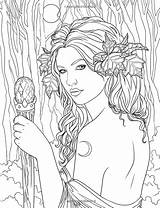 Coloring Pages Fairy Adult Colouring Adults Book Printable Coloriage Imprimer Books Colorier Dessin Adulte Fantasy Magical Fairies Forest Amazon Fantastique sketch template